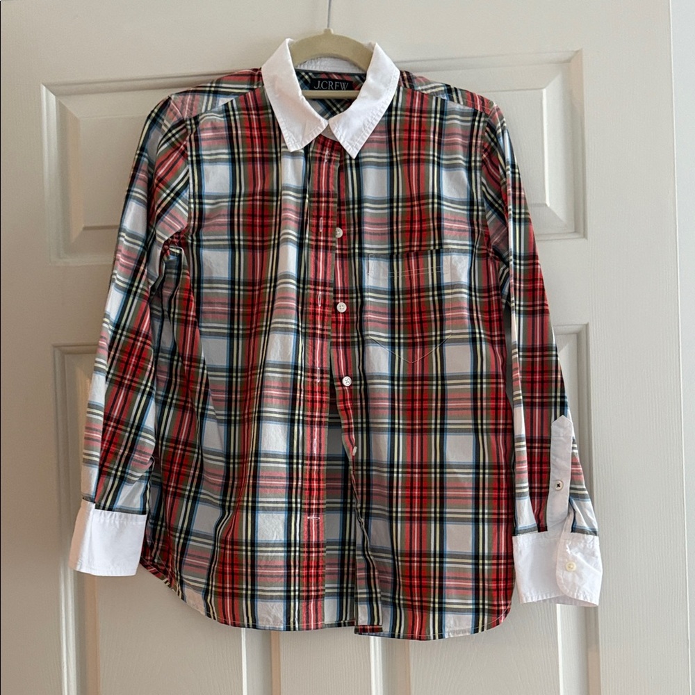 J. Crew Red and Blue Plaid Shirt